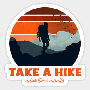 Take a hike retro Sticker